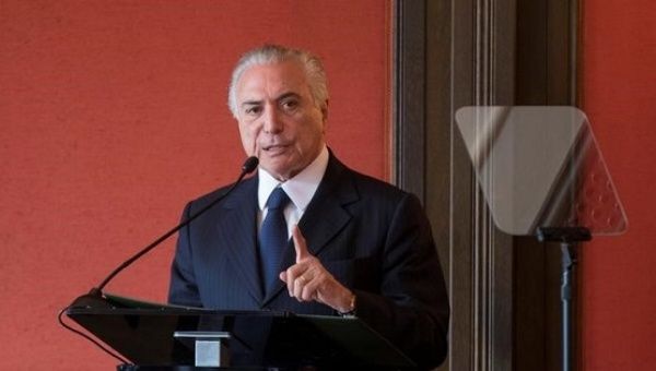 President of Brazil Michel Temer speaks during a visit to Norwegian Shipowners Association in Oslo, Norway June 22, 2017.