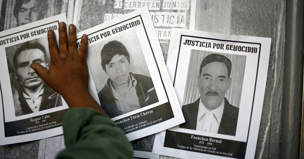 Photographs of people who disappeared between 1960 and 1996, during the Civil War in Guatemala.