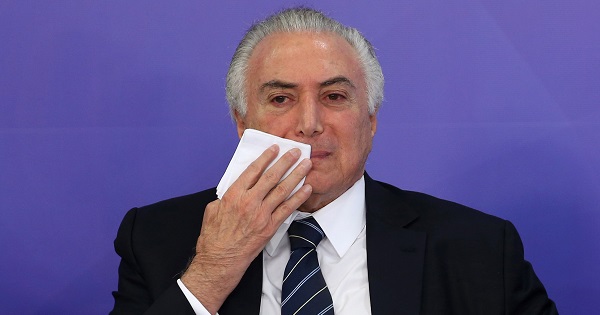 Brazil's President Michel Temer attends a ceremony at the Planalto Palace in Brasilia.