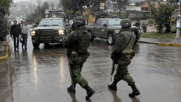 Members of the Mexican military in Xalapa, Veracruz. FILE