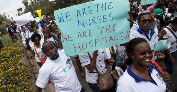 Kenyan nurses on strike