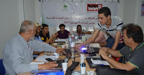 Activists meet to set up the North African Network for Food Sovereignty in Tunis, Tunisia.