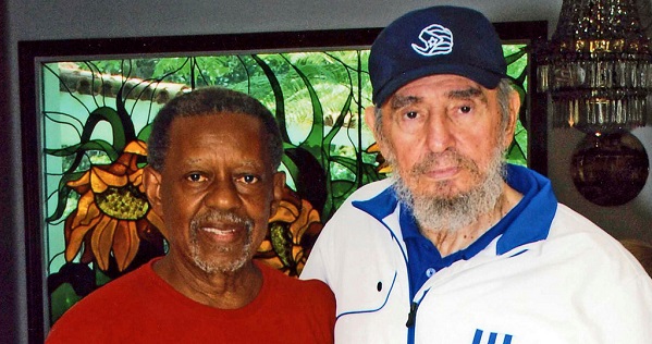 Pastors for Peace founder, Reverend Lucius Walker (L) with Cuban Leader Fidel Castro (R).