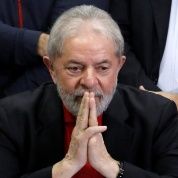 Former Brazilian President Luiz Inacio Lula da Silva attends a news conference after being convicted on corruption charges, in Sao Paulo, Brazil, July 13, 2017.