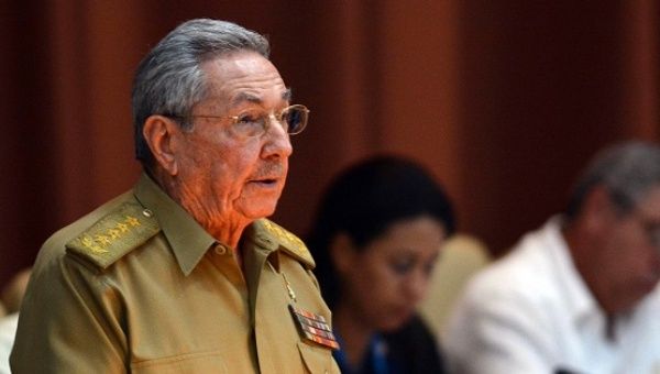 Cuban President Raul Castro gives a speech during the first ordinary meeting of the National Assembly of Power Popular in Havana, Cuba, on July 14, 2017.