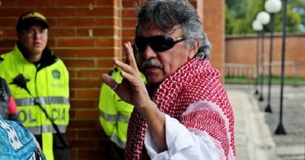 Santrich was in intensive care at the Shaio clinic in Bogota.
