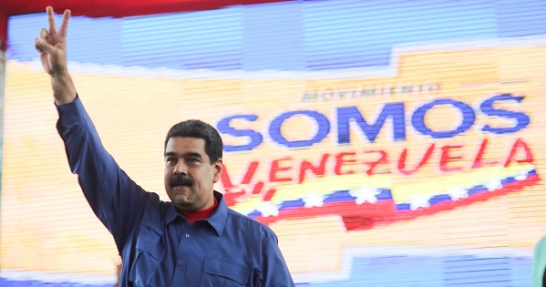 Venezuela's President Nicolas Maduro gestures as he arrives for an event with supporters in Caracas, Venezuela, on July 20, 2017.