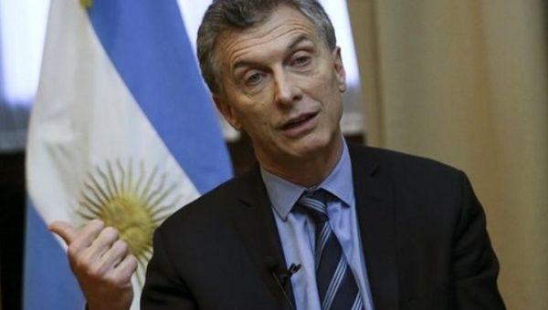 Argentine President Mauricio Macri