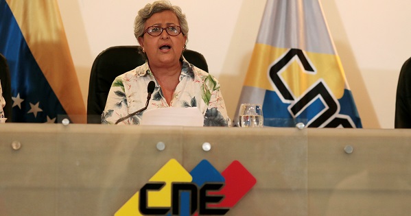 Venezuela's National Electoral Council President Tibisay Lucena speaks during a news conference in Caracas, Venezuela, July 28, 2017.