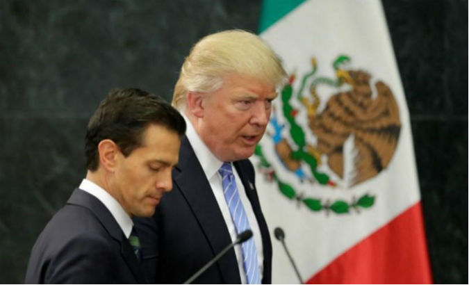 Mexican President Enrique Peña Nieto and U.S. President Donald Trump.