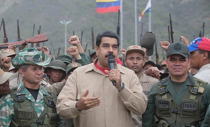 President Nicolas Maduro with Defense Minister Vladimir Padrino Lopez.