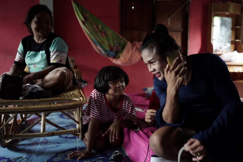 Rose spends time with her family in the Phimai district in Nakhon Ratchasima province, Thailand.