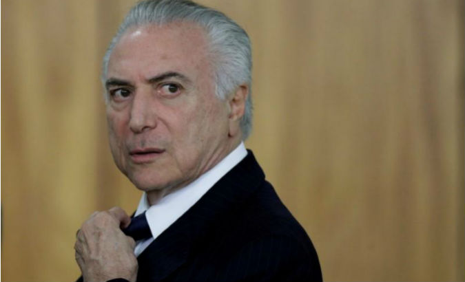 Senate-imposed Brazilian president Michel Temer.