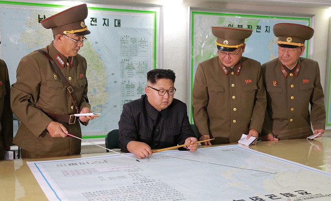 North Korean leader Kim Jong Un visits the Command of the Strategic Force of the Korean People's Army (KPA) in an unknown location in North Korea.