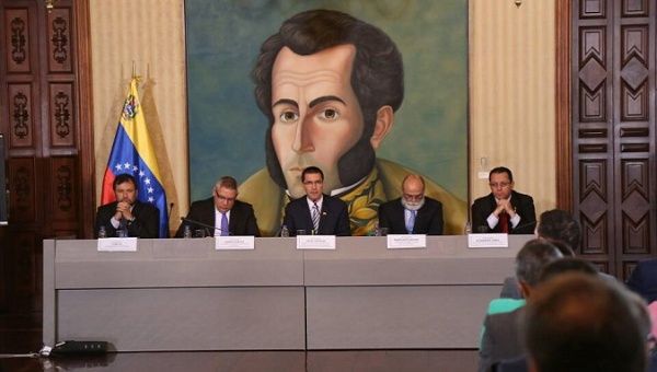 The Foreign Ministry of Venezuela holds meeting with diplomatic corps.