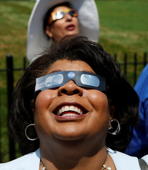 Members of the White House Press Corp were invited to view the eclipse and the First Family's experience of it.