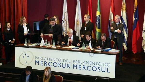 The Parliament of Mercosur has issued a strong statement in support of Venezuela's sovereignty.