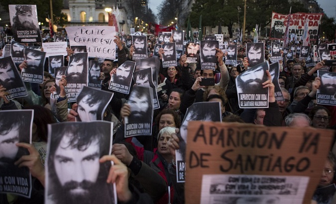 Thousands gathered to demand the return of activist Santiago Maldonado.