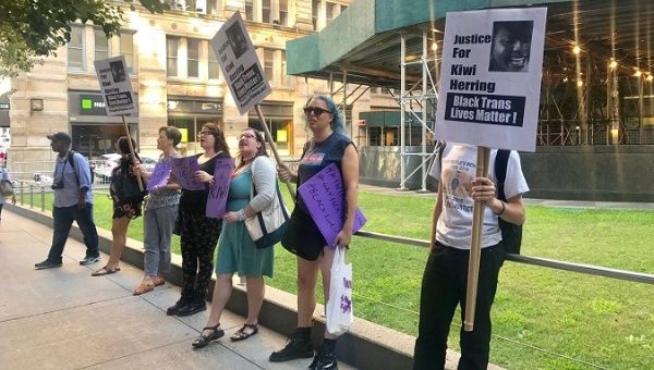 A protest held Wednesday in NYC in protest of Herring's death.