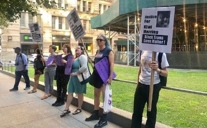 A protest held Wednesday in NYC in protest of Herring's death.