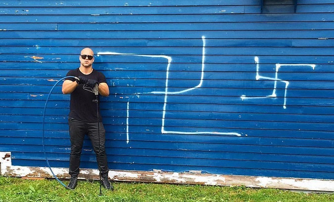 Corey Fleischer, who formed Erasing Hate, removes hateful graffiti from the city of Montreal and around the world.