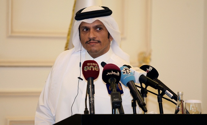 Qatar's foreign minister Sheikh Mohammed bin Abdulrahman al-Thani attends a news conference in Doha, Qatar, on August 2, 2017.