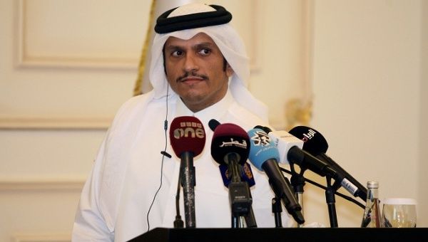 Qatar's foreign minister Sheikh Mohammed bin Abdulrahman al-Thani attends a news conference in Doha, Qatar, on August 2, 2017. 
