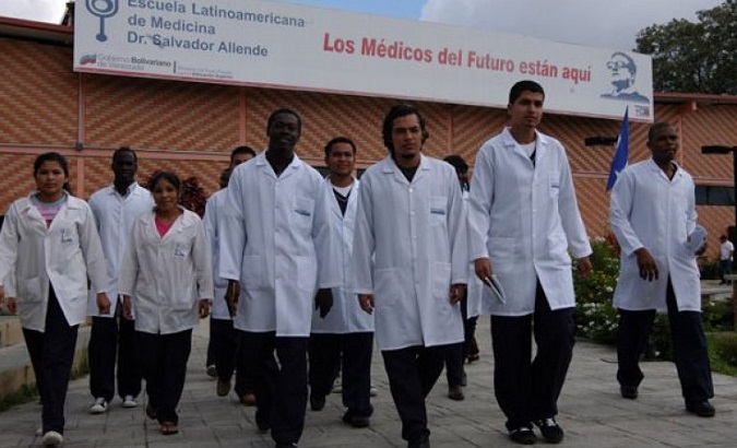 A team of Haitian medical students received their certification from  Venezuela's Latin American School of Medicine.