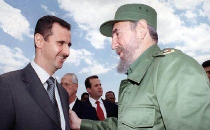 Bashar al Assad with Fidel Castro.