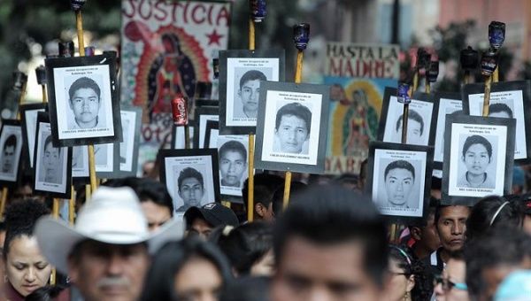 Protests have demanded transparent investigation and justice for the 43 disappeared students in Ayotzinapa.