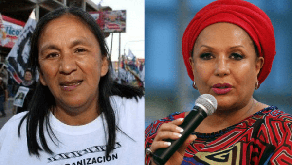 Milagro Sala (L) who is under house arrest will receive Piedad Cordoba (R) on Tuesday.