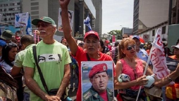 Supporters of the Bolivarian Revolution in Venezuela.