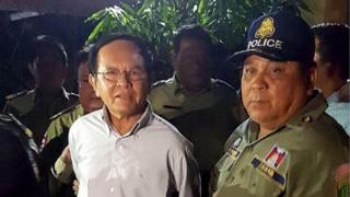 Sokha, who was arrested Sunday morning, is been accused of colluding with the United States.