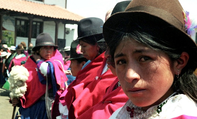 Indigenous Ecuadorean women in Chimborazo.