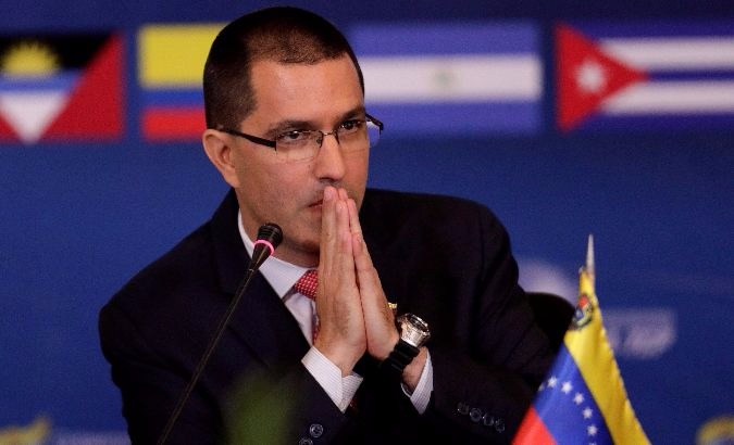 Jorge Arreaza's defense of Venezuela's human rights record was met with applause in Geneva.