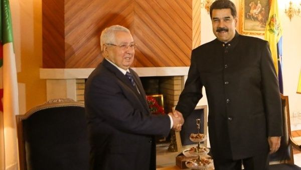 Maduro meets with Abdelkader Bensalah, President of the Council of the Nation of Algeria, Sept. 11, 2017.