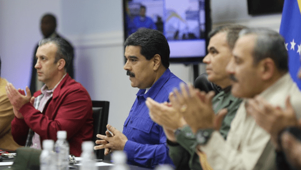 Venezuela's President Nicolas Maduro makes the announcement in the Council of Ministers 
