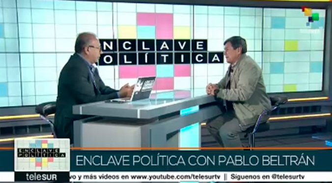 The Colombian National Liberation Army's chief negotiator Pablo Beltran speaks to teleSUR's EnClave Politica show.