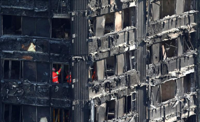 Grenfell Tower after the fire which residents say was avoidable.