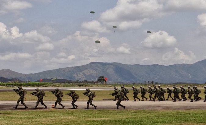 Troops at the Tolemaida military base in Colombia.