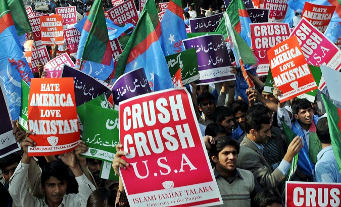 A protest in Pakistan against the United States
