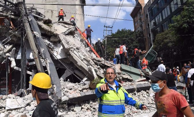 The 7.1-magnitude earthquake hit 5 miles southeast of Atencingo in the central state of Puebla.