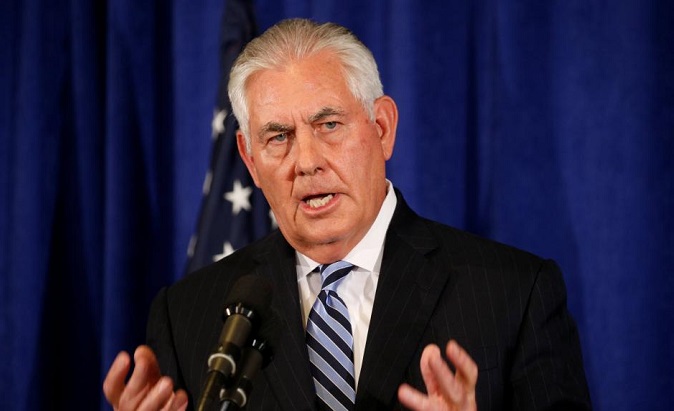 U.S. Secretary of State Rex Tillerson (pictured above) spoke after a meeting with Iranian Foreign Minister Mohammad Javad Zarif.