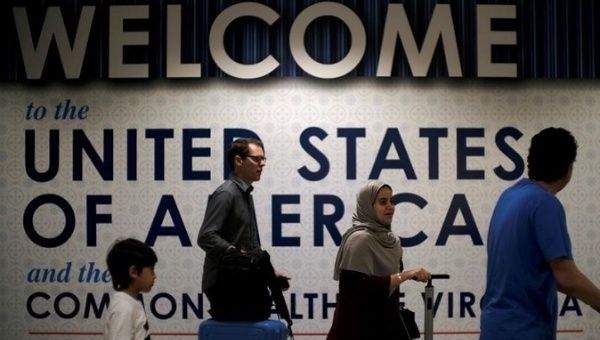 International passengers arrive at Washington Dulles International Airport, Dulles, Virginia, U.S., June 26, 2017