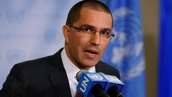 Venezuelan Foreign Minister Jorge Arreaza.
