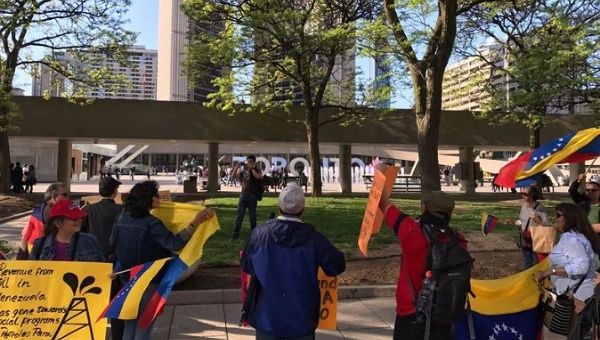 A rally in Toronto earlier this year in support of Venezuela