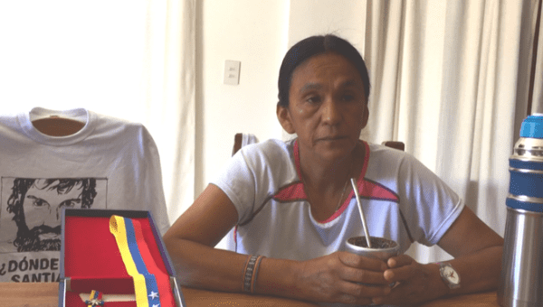 Milagro Sala in a building used to hold her under house arrest