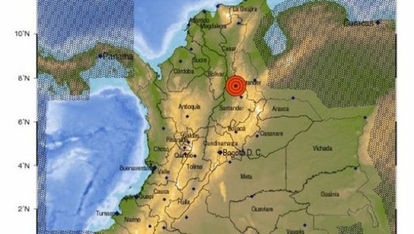 The earthquake was also felt in the capital Bogota.
