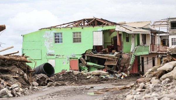 A house destroyed by the Hurricane in Loubiere, about 15 minutes’ drive from Roseau, the capital of Dominica.