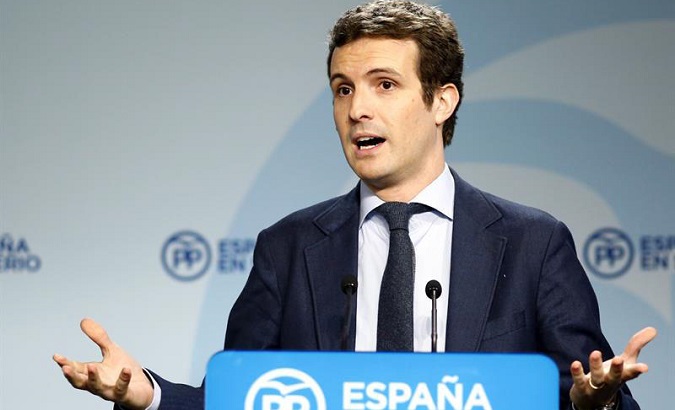 Deputy Secretary of Communication Pablo Casado threatened Catalonia.